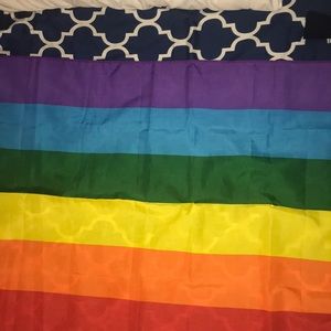 Rainbow pride flag.